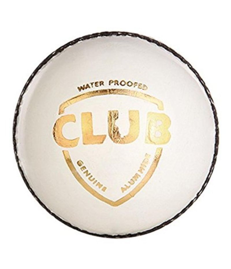 SG Club White Cricket Leather Ball (Pack of 6 Ball)