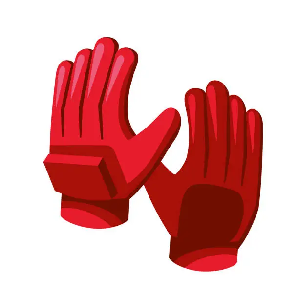 cricket gloves equipment illustration design